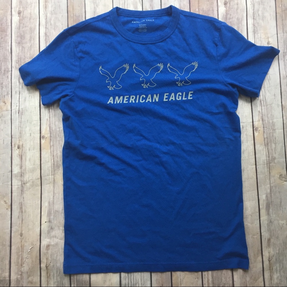 NWOT- America Eagle Tee- Blue- Men’s XS